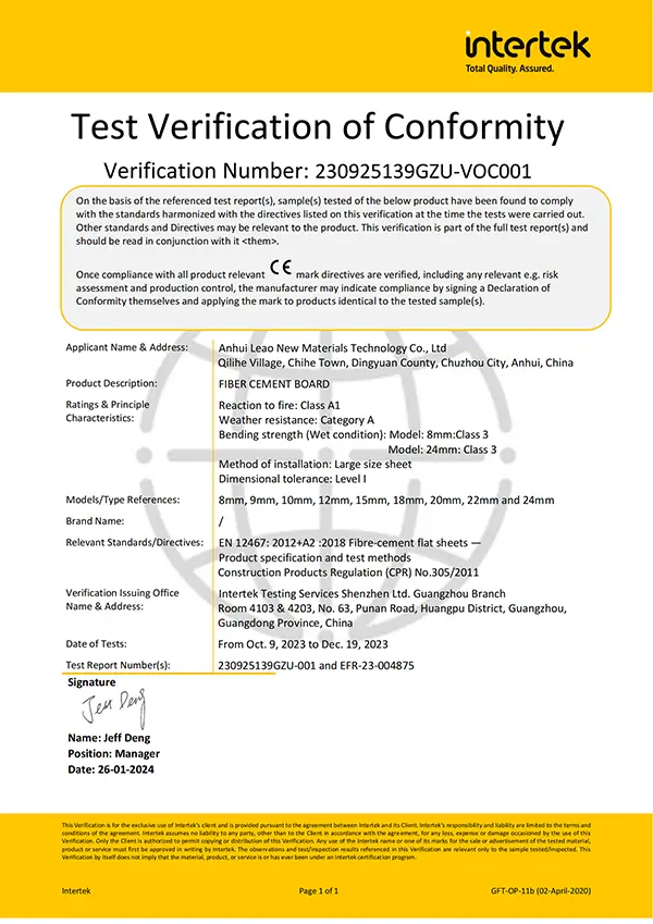OUR CERTIFICATE